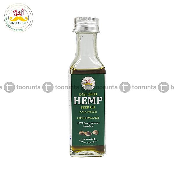 Desi Grub Hemp Seed Oil 60 Ml: 100% Pure, Cold Pressed From Nepal Himalayas