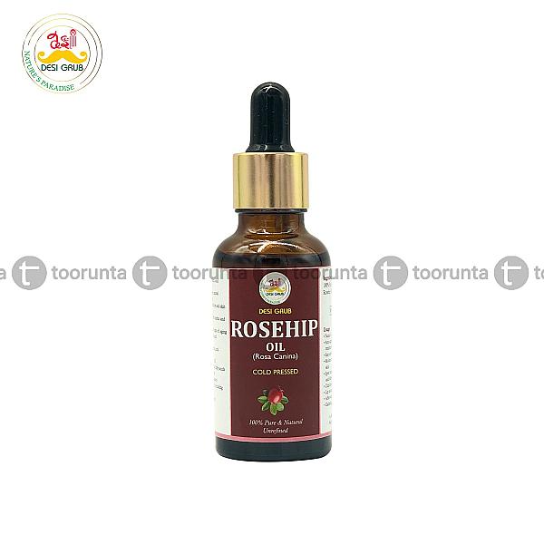 Desi Grub Rosehip Oil 30ml – Cold Pressed | Brightening | Anti-aging | Scar & Stretch Mark Care