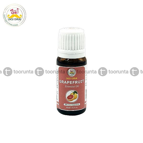 Desi Grub Grapefruit Essential Oil 10ml – 100% Pure Citrus Wellness For Skin, Energy & Aromatherapy