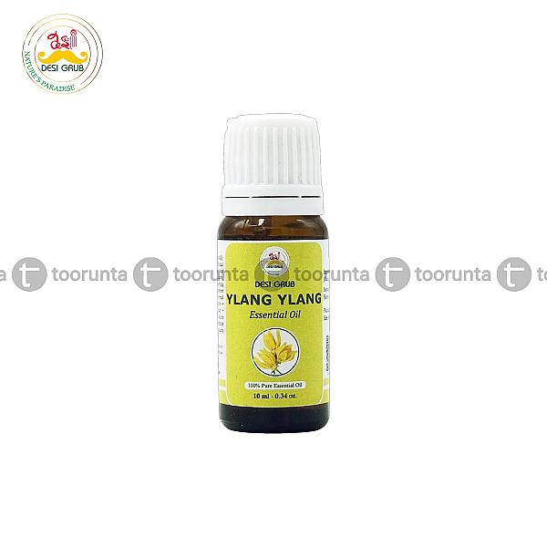 Desi Grub Ylang Ylang Essential Oil 10ml | Natural Mood, Skin & Sensuality Enhancer