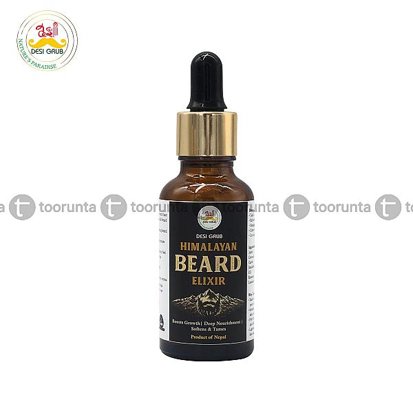 Desi Grub Himalayan Beard Elixir 30ml – Natural Beard Oil For Growth, Softness & Itch Relief
