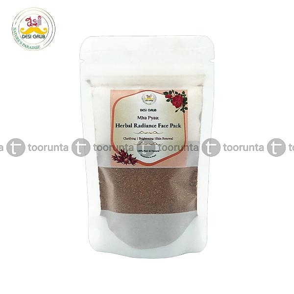 Desi Grub Mha Pyaa: Herbal Radiance Face Pack 40g | Clarifying, Brightening, Skin Renewal