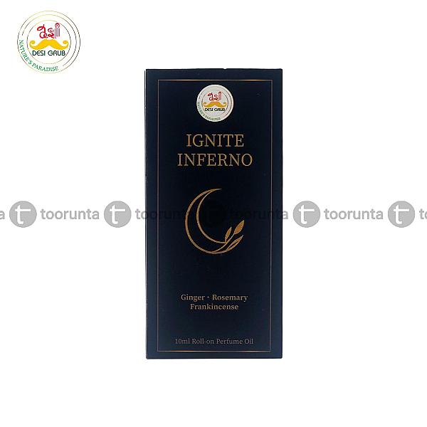 Desi Grub Ignite Inferno Perfume Roll-on 10ml – Ginger, Rosemary, Frankincense