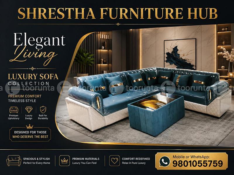 Modern L-Shape Sectional Sofa Set with Center Table, Premium Leatherette 6 Seater Corner Sofa for Home Living Room Furniture