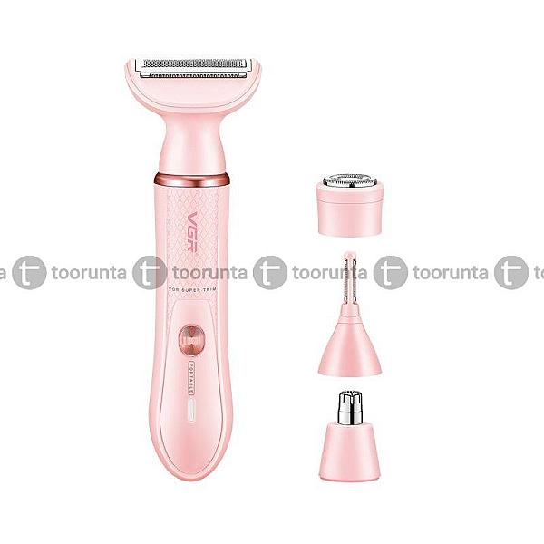 Vgr V761 4-in-1 Women’s Electric Shaver Set (Body, Nose, Eyebrow, And Facial Trimmer)