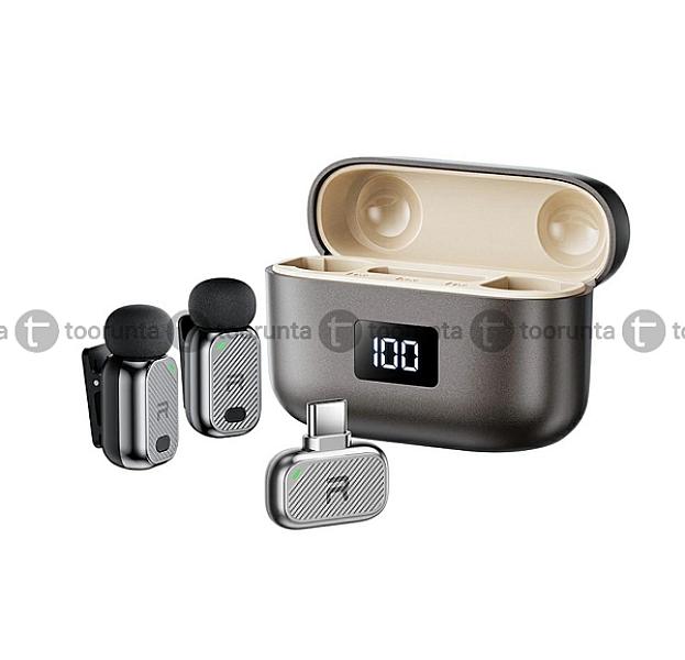 Remax K23 Ai Voice Changing Mini Wireless Lavalier Microphone 2-in-1 Set Type-c Interface