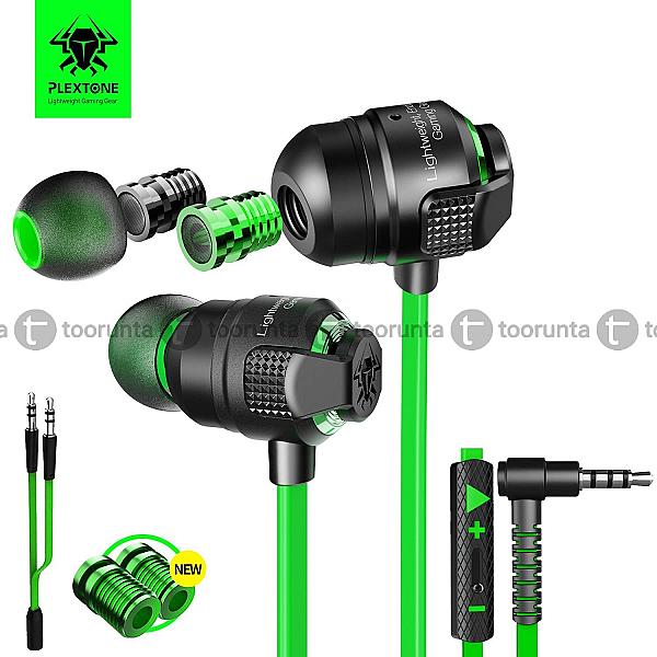 Plextone G23 Super Bass Dual Variable Sound Cell For Replace Gaming Earphone With Mic