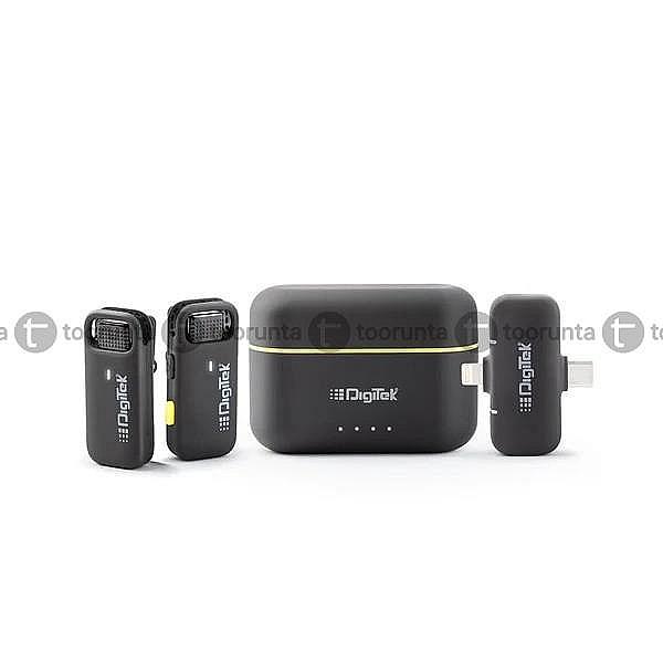 Digitek Dwm 103 Mini 2-in-1 Wireless Mic, 40m Range, 6hr Battery, Noise Reduction, Ios/android