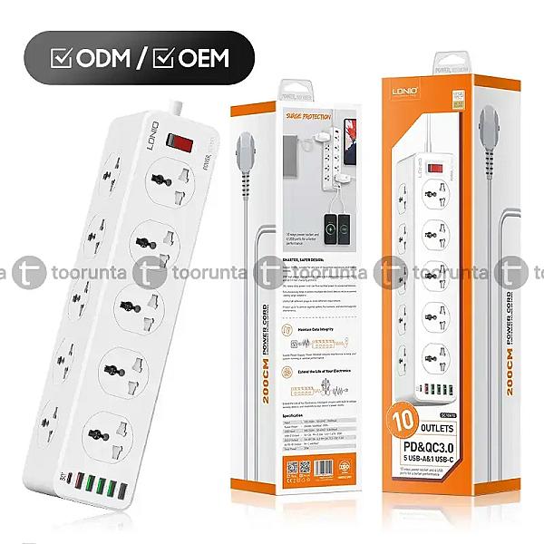 Ldnio Sc10610 Power Socket Pd 20w Fast Charging Smart Power Strips 10 Universal Standard Charging Power Extension
