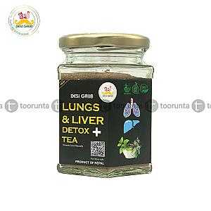 Desi Grub Lungs & Liver Detox + Tea 100g | Ayurvedic Herbal Detox Tea for Liver Cleanse, Lung Support, Digestion & Metabolism | Katuki, Kachnar, Licorice & Long Pepper