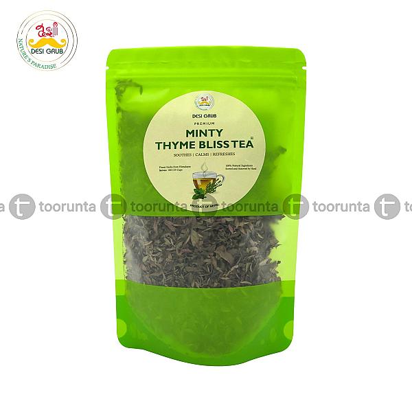 Desi Grub Minty Thyme Bliss Tea 50 Gms | Soothes, Calms, Refreshes