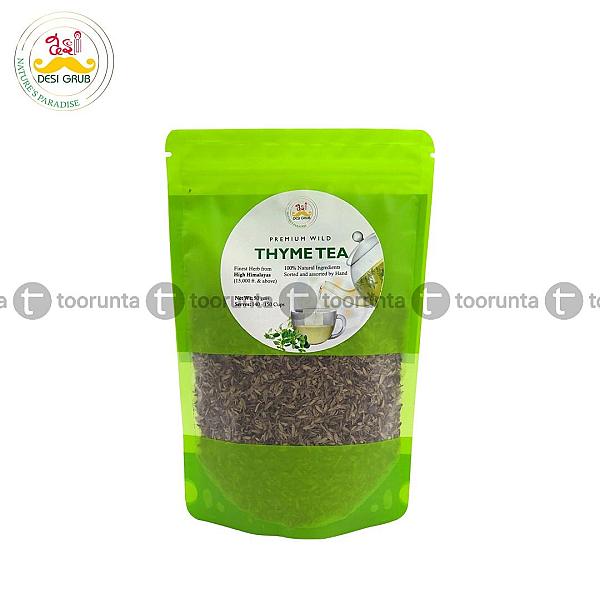 Desi Grub Premium Wild Thyme Tea 50 Gms: Himalayan Herbal Infusion