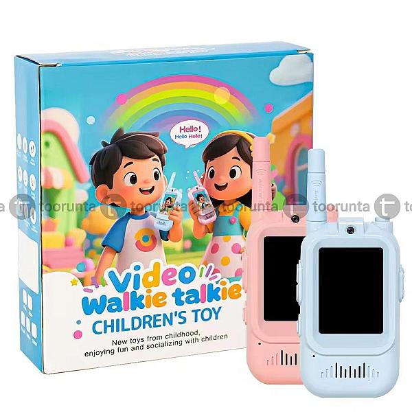 Hd Video Walkie Talkie For Kids 2-pack Rechargeable Two-way Intercom With Camera