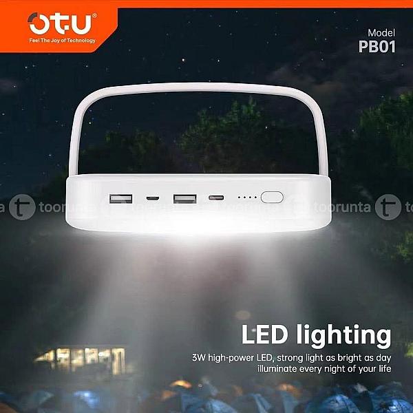 Otu Outdoor 2x Usb 5v 2a Mobile Power Bank 10000mah With 3w Light