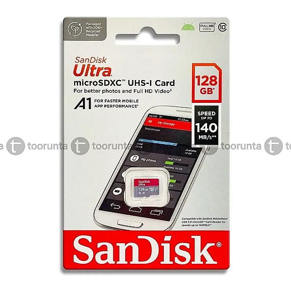 Memory Card Sandisk Microsdxc 128gb 140mb/s Uhs-i