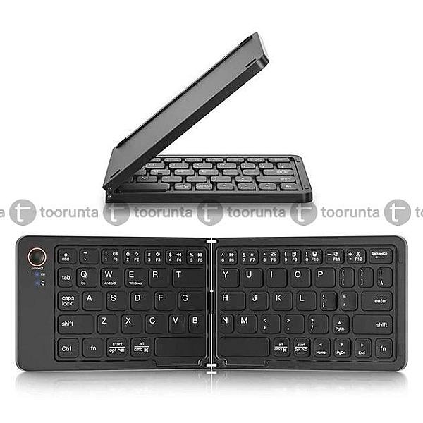 Hb028 Foldable Slim Bluetooth Keyboard Type C Rechargeable