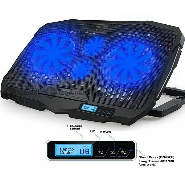 Laptop Cooling Pad 4 Fans Adjustable Cooler