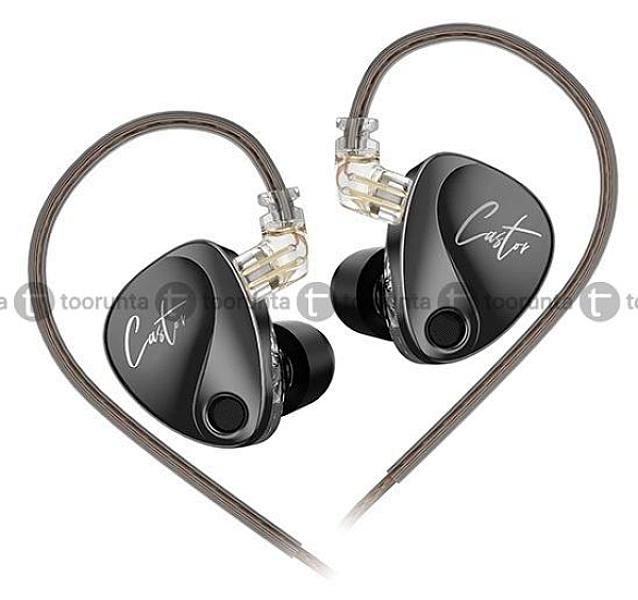 Kz Castor (Bass Edition) Dual Dynamic Driver Iem In Ear Monitors With Microphone