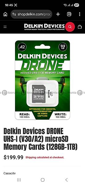 Delkin Devices Drone Uhs-i (V30/a2) Microsd Memory Cards