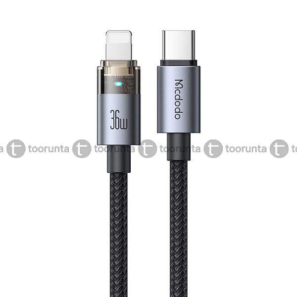 Mcdodo Imp-ca-4 36w Usb-c To Lightning Transparent Cable With Charging Light 1.2m