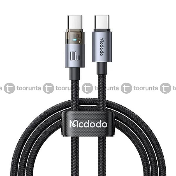 Mcdodo Imp-ca-3 100w Usb-c To Usb- C Transparent Cable With Charging Light 1.2m