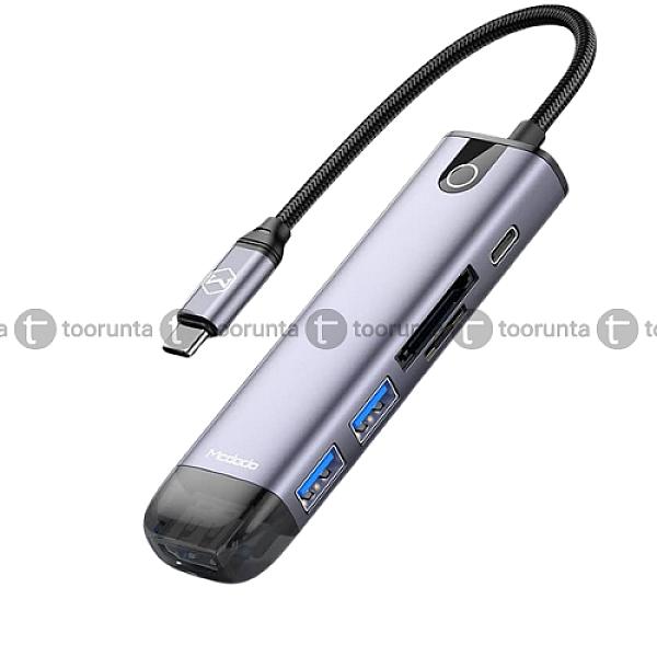 Mcdodo Mc-hu-7740 6 In 1 Hub, Hdmi, Usb, Usb-c 100w, Sd/tf Card Slot