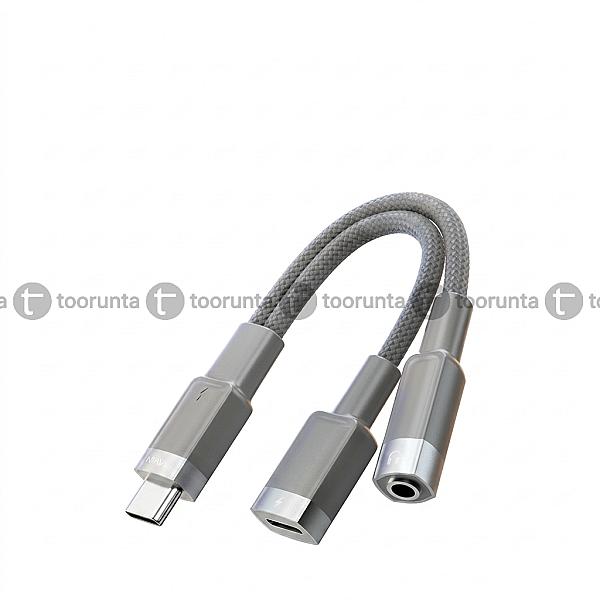 Bavin Aux65 Type C To 3.5mm And Type C Audio Adapter Cable