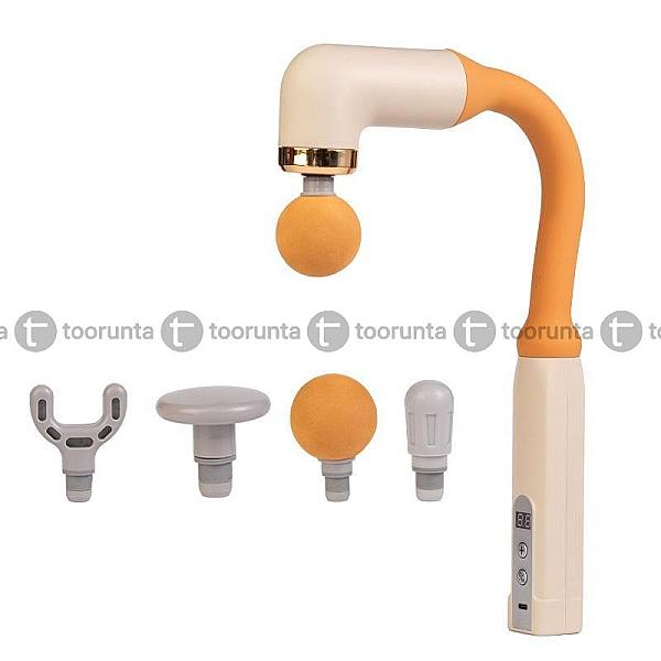 Mdhl Md Xy11 U Shaped Extended Handle Massage Gun: Deep Tissue Massager With 6 Heads & 6 Speeds
