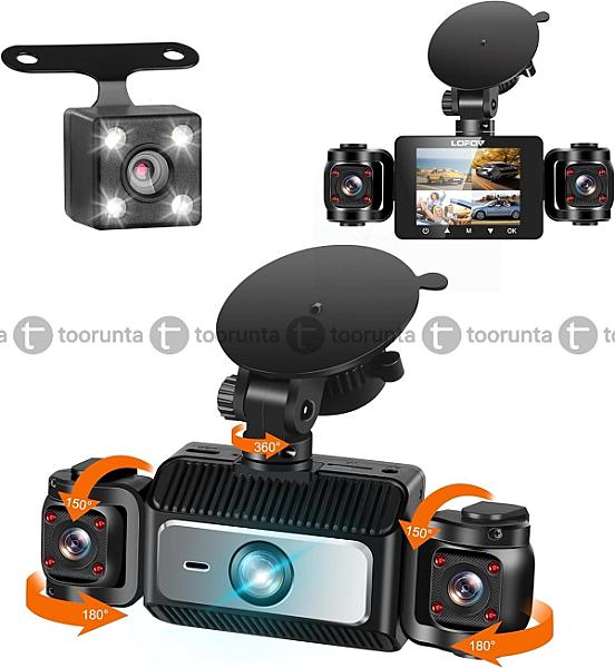 4-channel 360Β° Dash Cam (Front, Rear, Left, Right) β Fhd 1080p Multi-channel Car Camera Traffic Recorder