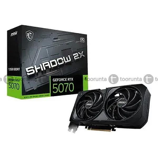 Msi Rtx 5070 12g Shadow 2x Oc Graphics Card | 12gb Gddr7 | 2557 Mhz Core Clocks | Dual Fan