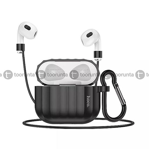 Hoco Wb22 Striped Silicone Case For Airpods 3 With Anti-lost Strap