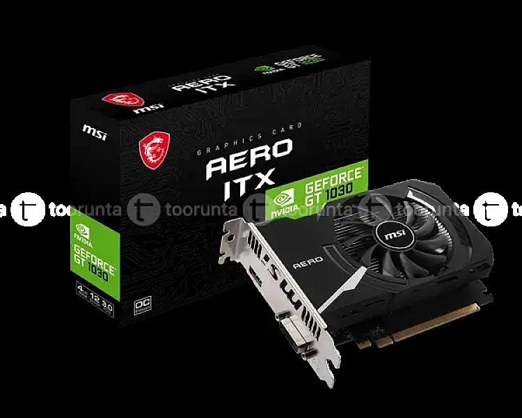 Msi Geforce® Gt 1030 Aero Itx 4gd4 Oc | 4gb Gddr4 Graphic | 64-bits | Support 4k@60hz