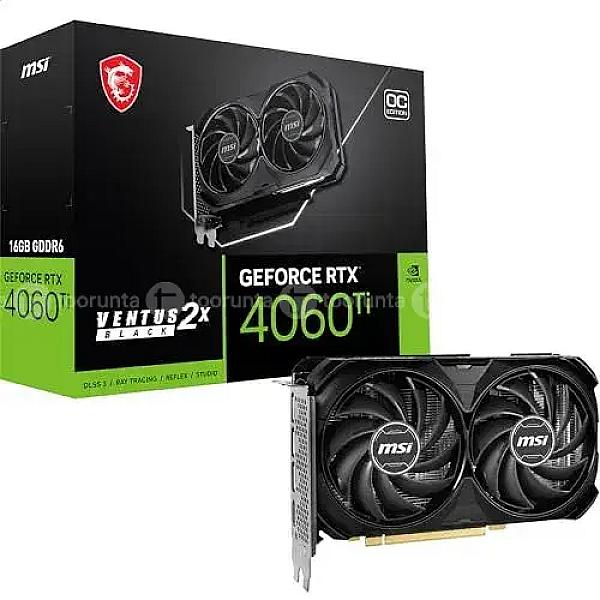 Msi Geforce Rtx 4060 Ti Ventus 2x Black 16g Oc 16gb Graphics Card