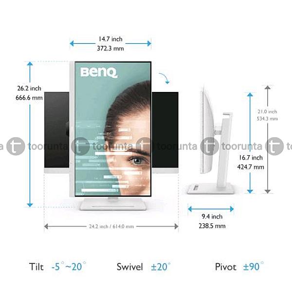 Benq Gw2790qt Qhd Monitor | 27″ Ips Panel | Qhd (1440p) 2560 X 1440 At 75 Hz | Hdmi | Displayport | Usb-c