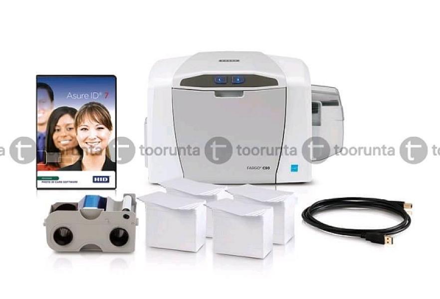 Hid Fargo C50 Id Card Printer | Pvc Card Print | 24 Seconds Per Card/150 Cards Per Hour (Ymcko)