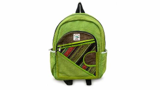 Handmade Nepali Hemp & Cotton Unisex Backpack – Sustainable Eco-Friendly College & Outdoor Bag (Large)