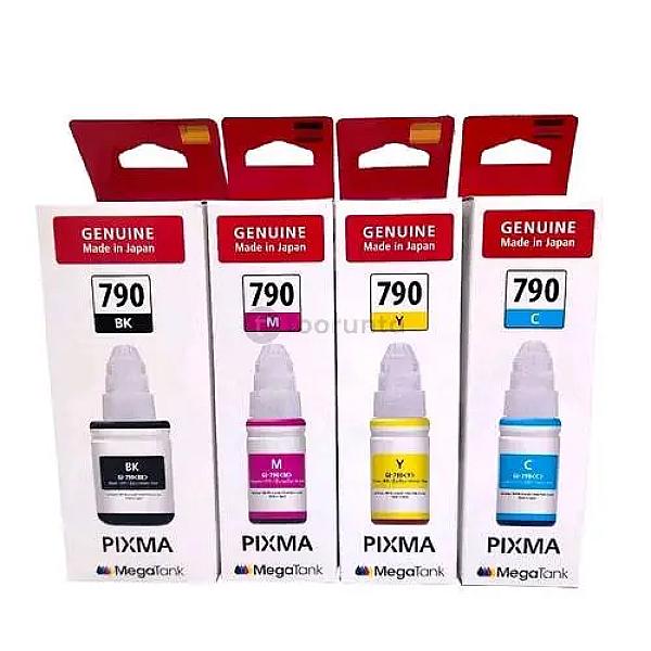Canon Gi-790 Genuine Color Ink Bottle | Cyan + Magenta + Yellow | Print Up To 8000 Pages | Genuine Ink Bottle