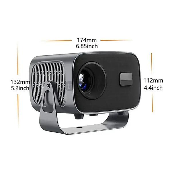 Smart Mini Projector A10 4k - Auto Keystone & Electric Focus - Dual Wifi - 360° Rotatable Projector