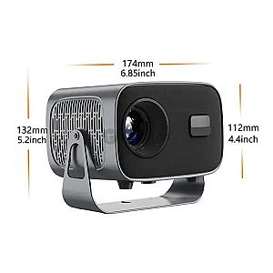 Smart Mini Projector A10 4K - Auto Keystone & Electric Focus - Dual WiFi - 360° Rotatable Projector