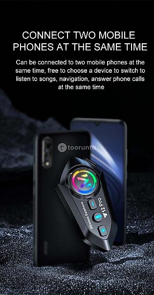 Bt5.4 Motorcycle Helmet Intercom Headset Waterproof Motor Wireless Headphone Bluetooth Speakers Multi-scene Mixing Music Sharing