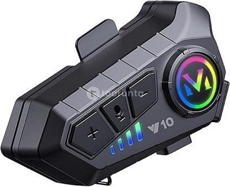 Y10 Motorcycle Helmet Bluetooth Headset, Bluetooth 5.3 Headphone, Smart Noise Reduction, Hifi Level Sound Quality, Ipx6 Waterproof, Compatible With All Helmets