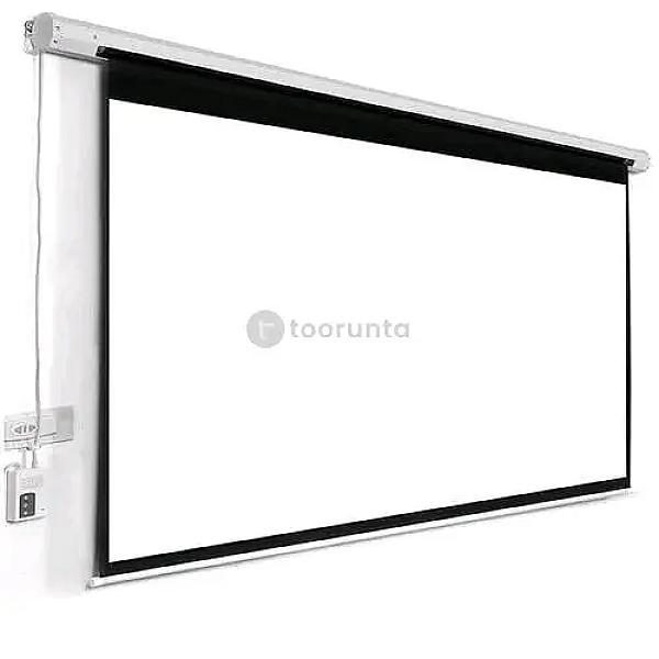 Vega Electric Wall Mount Projector Screen With Rf Remote Control | 136″ (96″ X 96″)