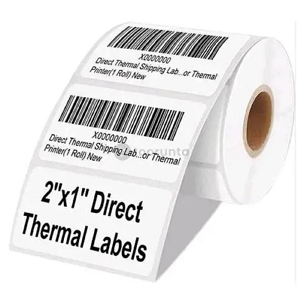 Thermal 50 X 25mm Barcode Label Sticker | Thermal Or Dt | 50 X 25mm | 2500 Pic Per Roll | Brand : Grass