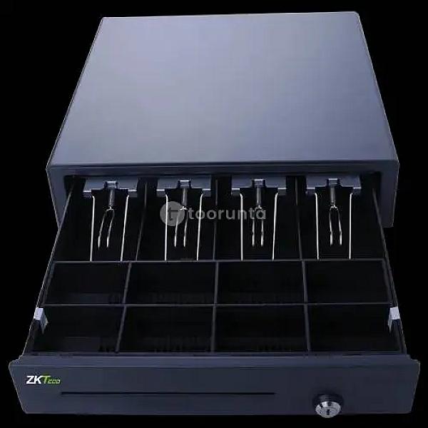 Zkteco Zkc0408 Electronic Metal Cash Drawer | 4 Spaces For Note & 8 For Coins