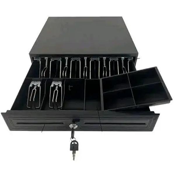 Cash Drawer 7 Note Slots & 4 Coin Slots | (Adjustable) Metal Pos Cash Register Rj11 Port