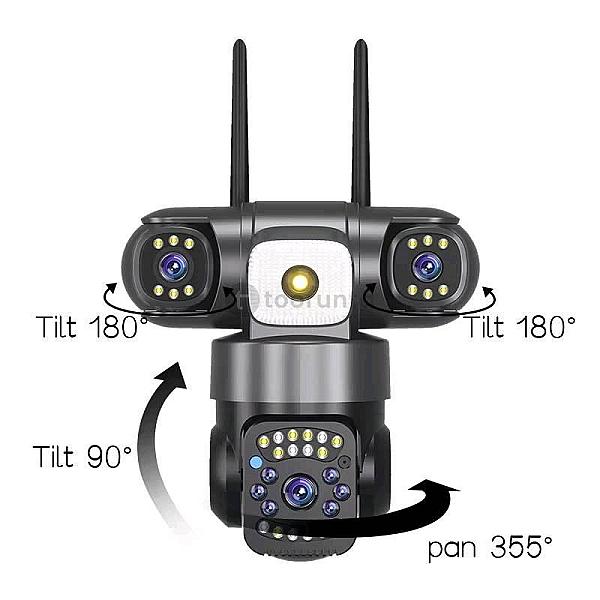 Triple Lens Cctv Camera