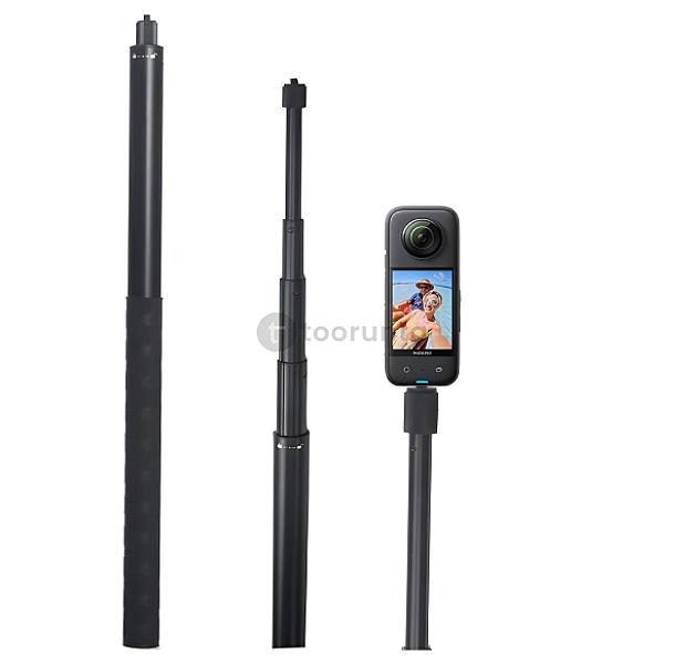 111cm Invisible Handlebar Selfie Stick Monopod For Gopro Max Hero 9 Insta360