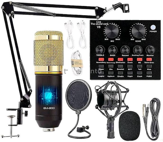 Bm 800 Mic Set And V8 Sound Card Combo