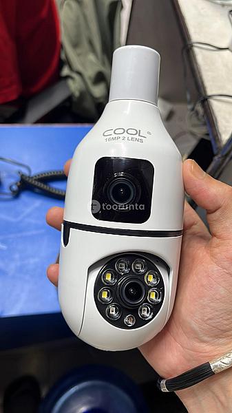 Dual Lens Bulb Cctv Camera