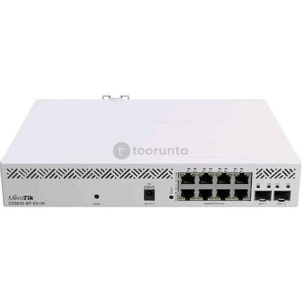 Mikrotik Css610-8p-2s+in 8-port Gigabit Poe+ Managed Network Switch | 2 X 10g Sfp+ Ports | 1 Year Parts Replacement Warranty